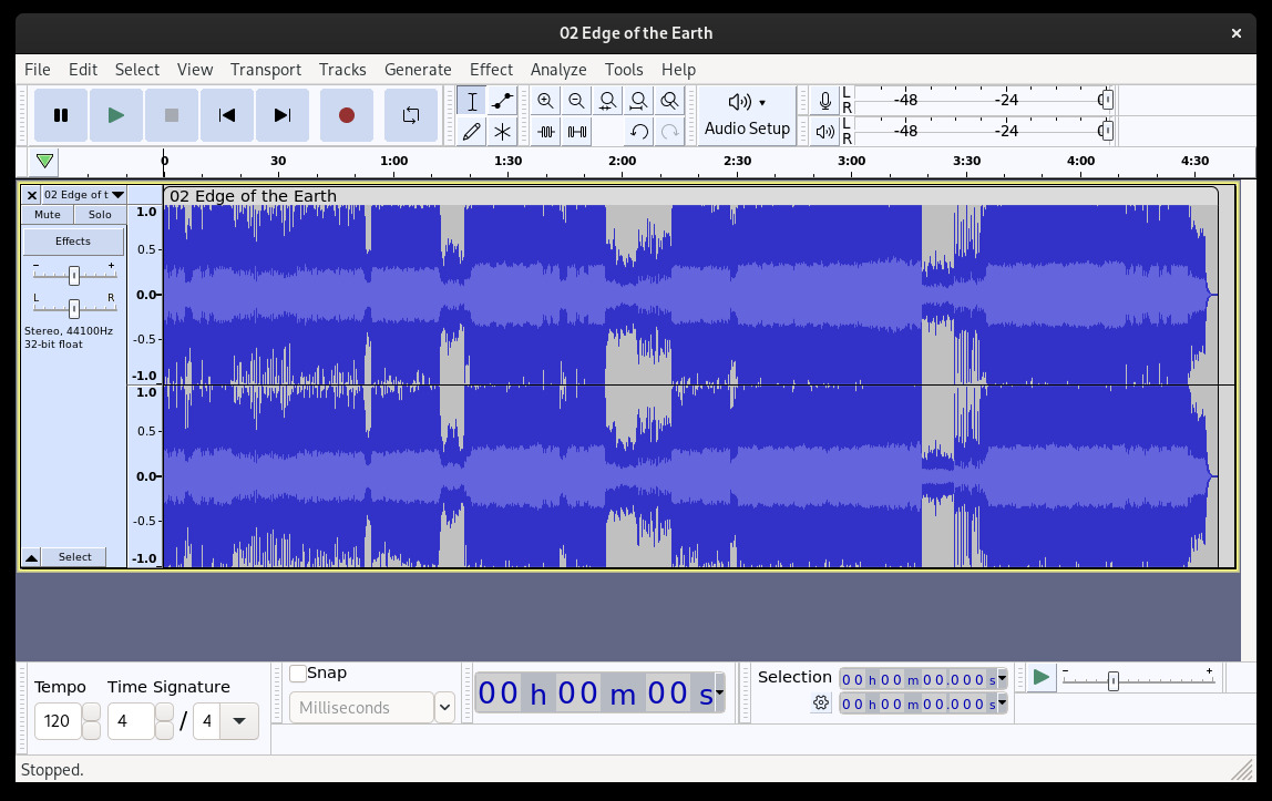 Audacity Arayüz Ekran Görüntüsü