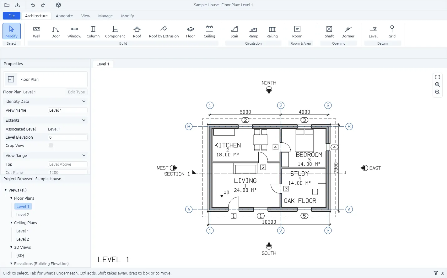 BIMCraft Revit Klonu Arayüzü