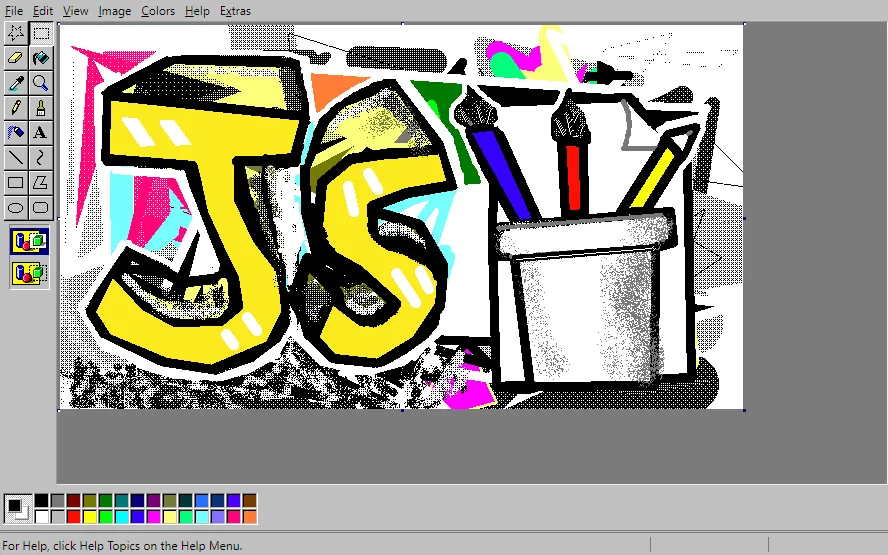 JS Paint Paint Klonu Arayüzü