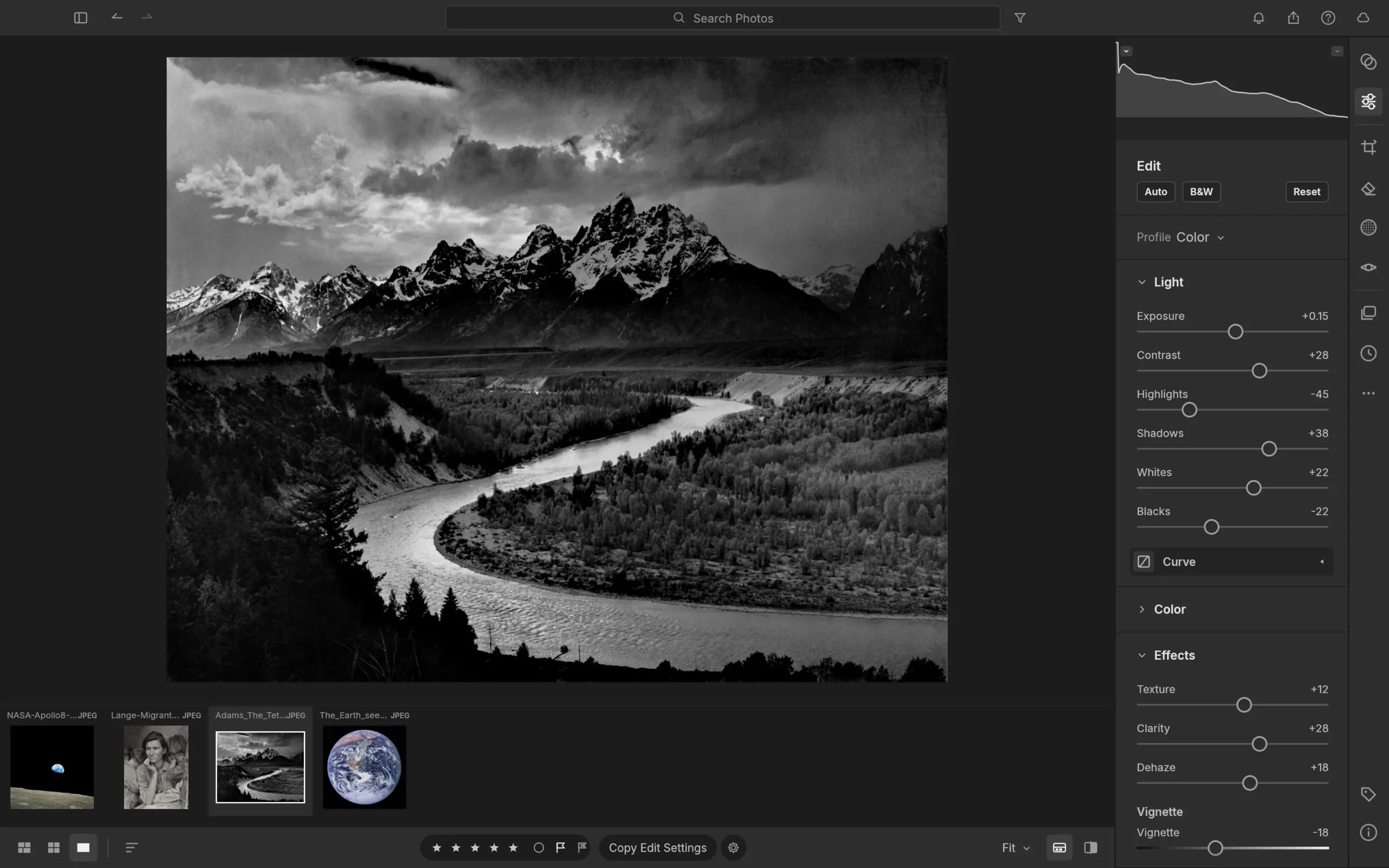 LightCraft Lightroom Klonu Arayüzü