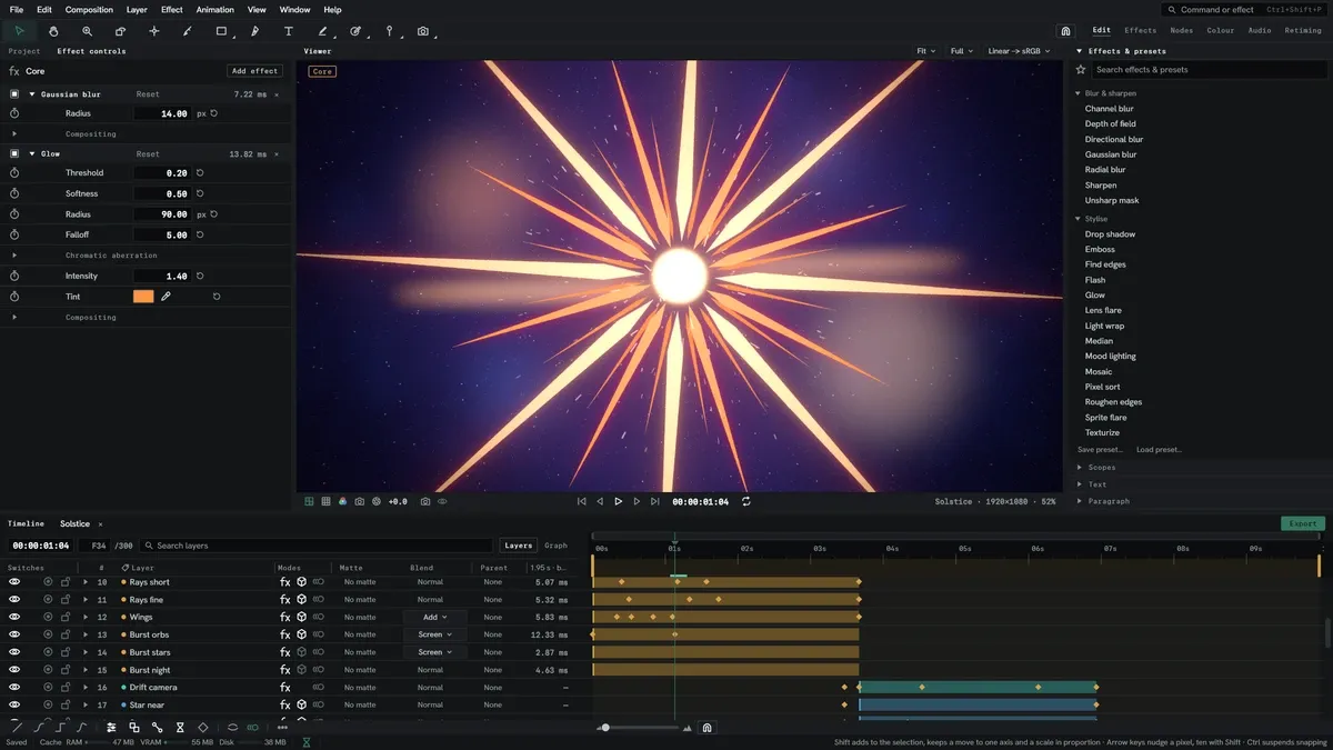 Lumit After Effects Klonu Arayüzü