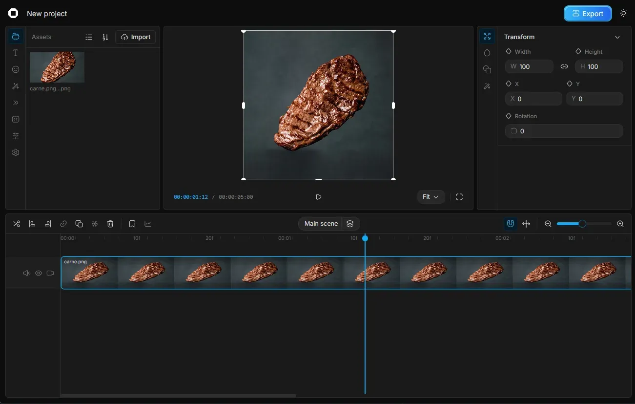 OpenCut CapCut Klonu Arayüzü