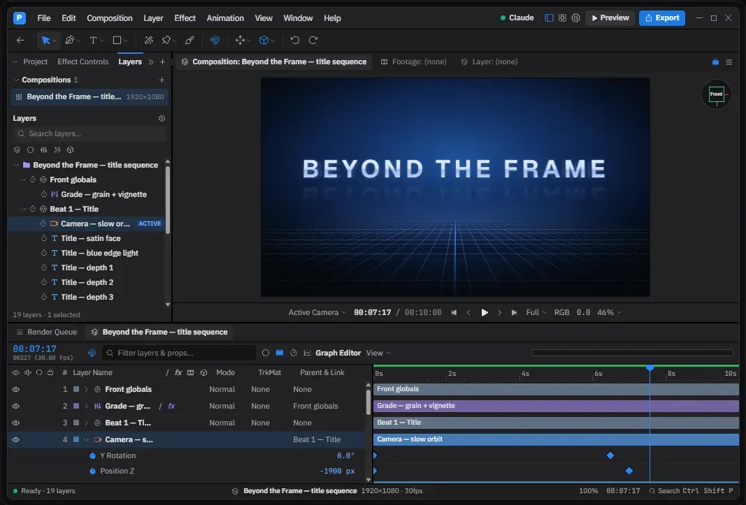 Premation After Effects Klonu Arayüzü