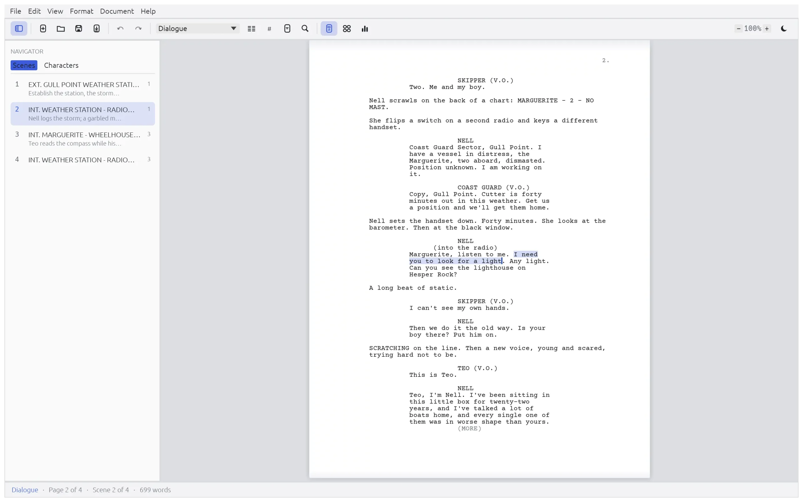 ScriptCraft Final Draft Klonu Arayüzü