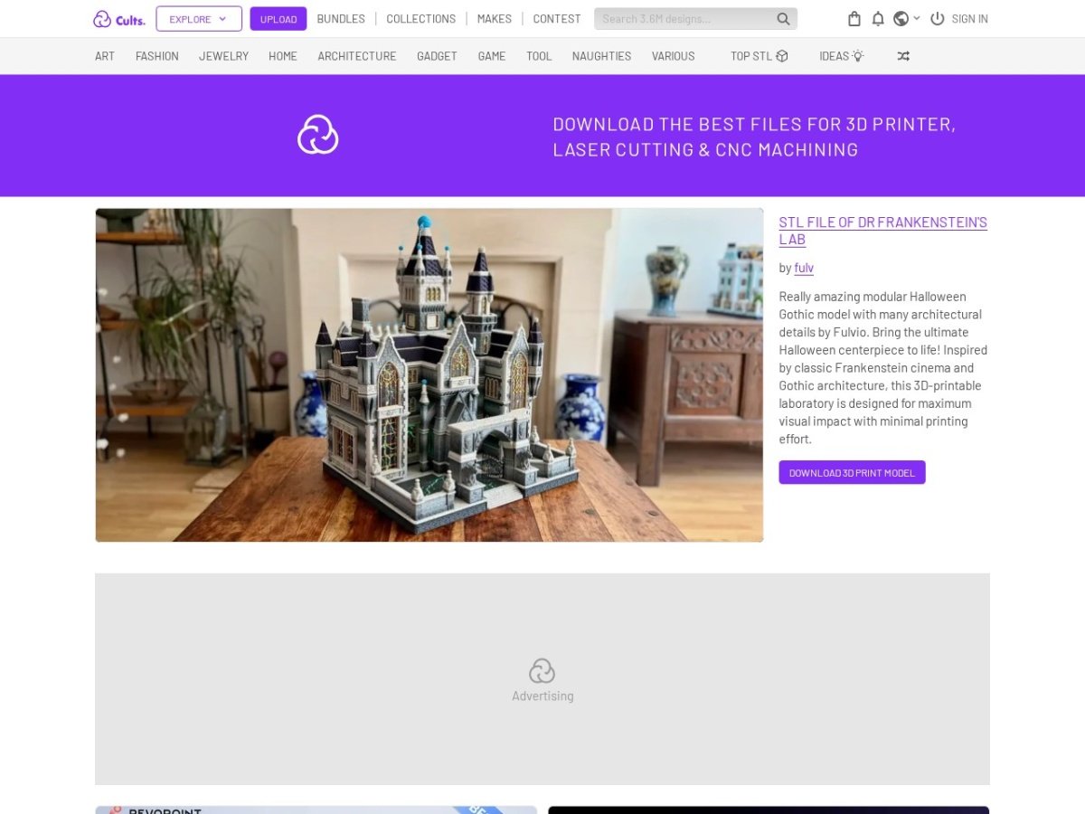Cults3D Review: The Artistic & Cosplay 3D Printing Marketplace