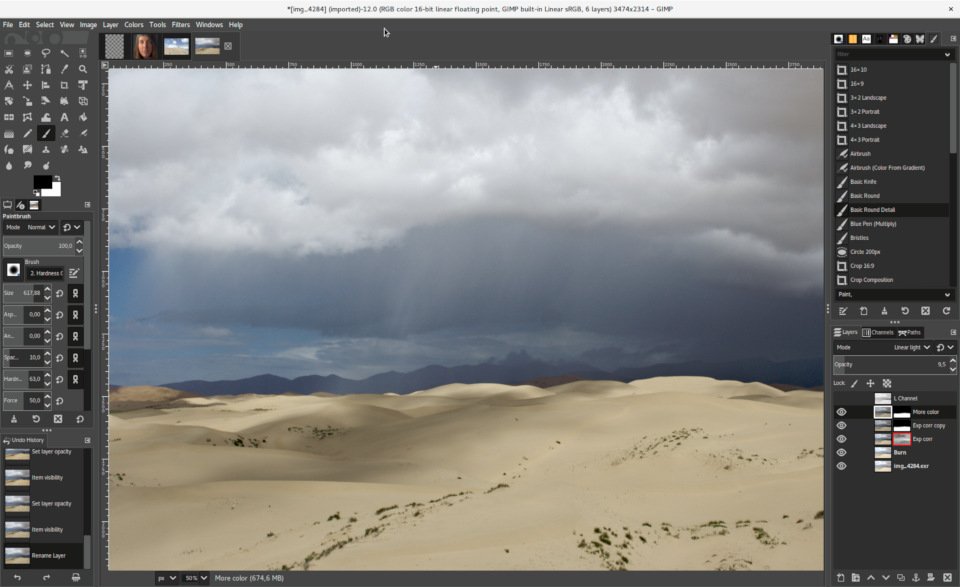 GIMP (GNU Image Manipulation Program) Arayüz Ekran Görüntüsü