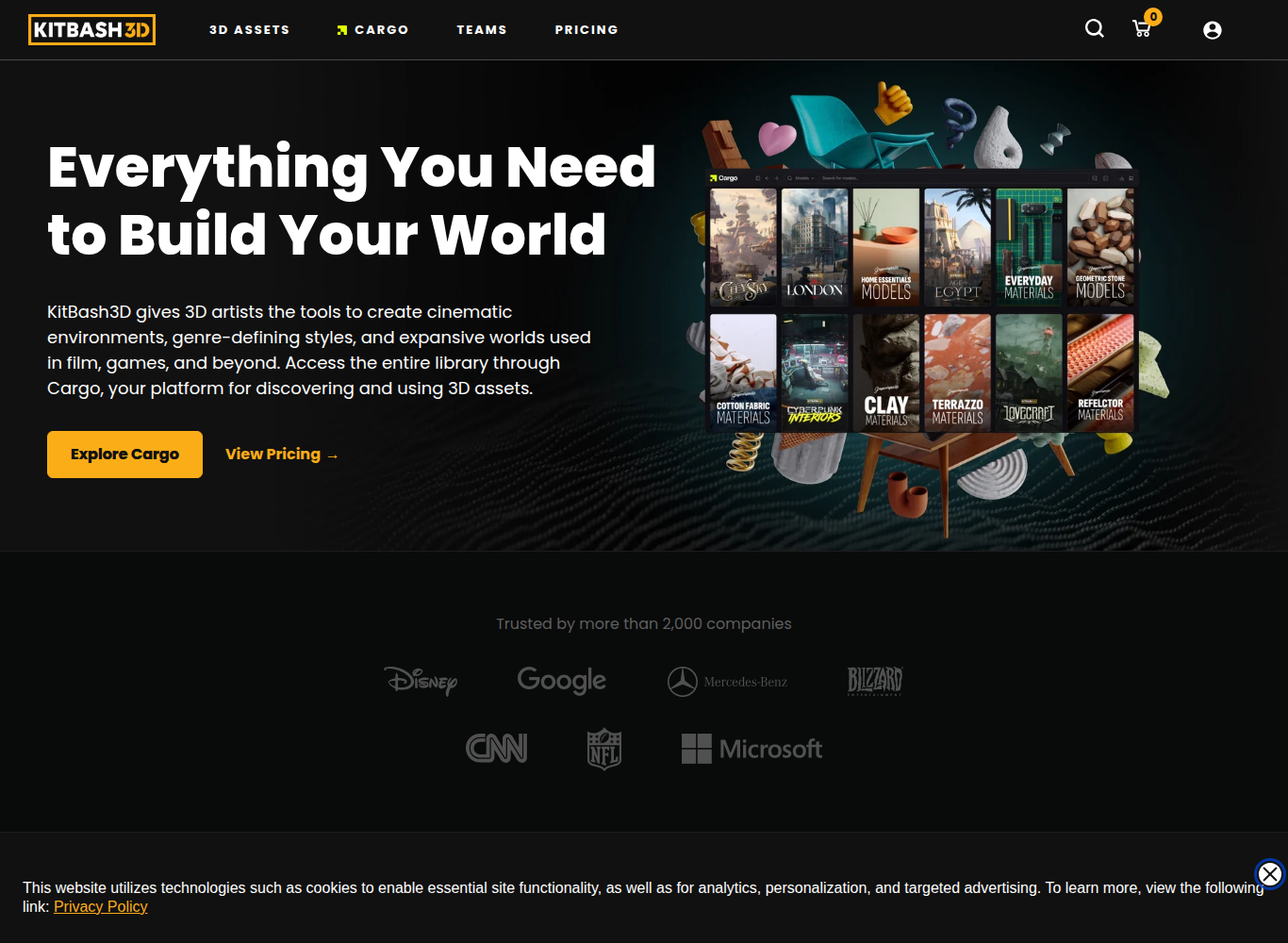KitBash3D official website screenshot