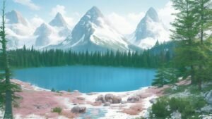 Krita live painting with AI – Lake