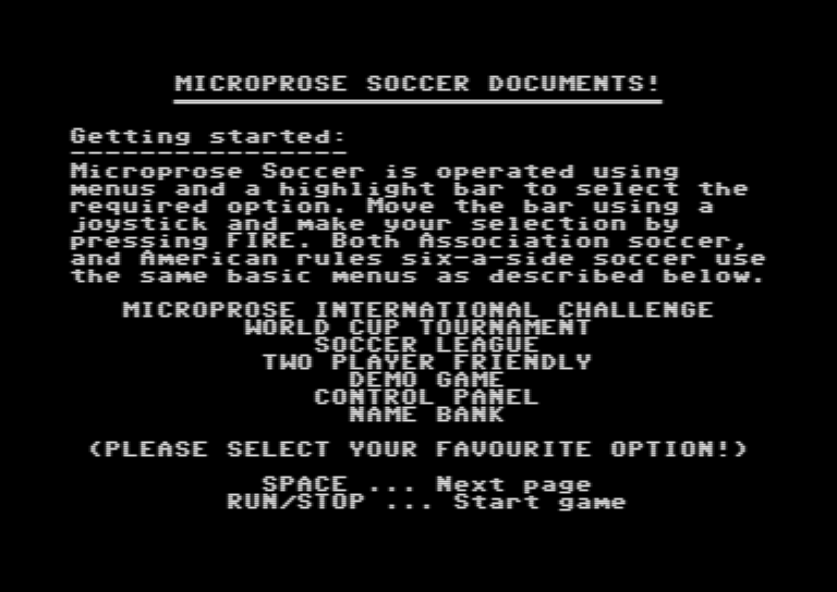 MicroProse Soccer Gameplay