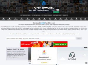 Open3DModel & Archive3D Review: Massive Free Stock 3D Architecture & Furniture
