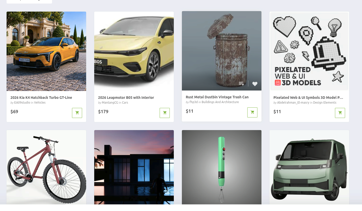 TurboSquid official website screenshot
